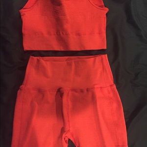 Alphalete R6 shorts and bra set small